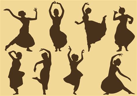 Indian Folk Dance Clipart Black&white