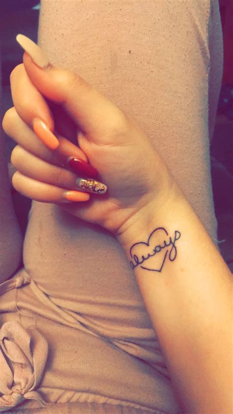 Love Cursive Heart Tattoo