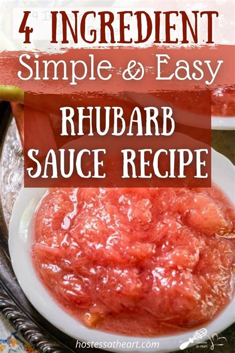 four ingredient simple and easy rhubarb sauce recipe