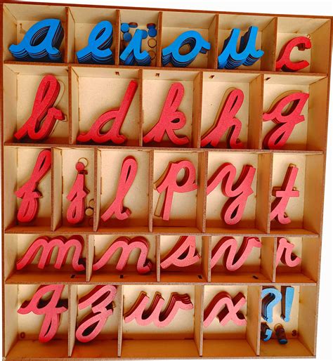 Buy Cryo Craft Montessori Preschool Movable Cursive Letter/Alphabets 12 Set of Vowels and 6 Set ...