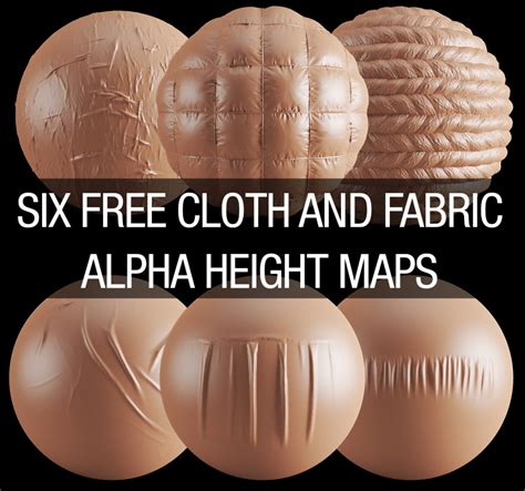 Six Free Cloth & Fabric Alpha Maps - mgh3d - free products