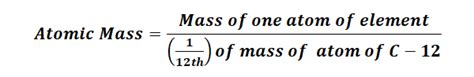 Atomic Mass Formula