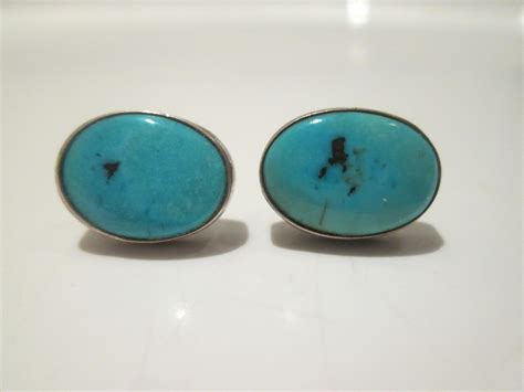 turquoise & ? silver earrings | Antiques Board