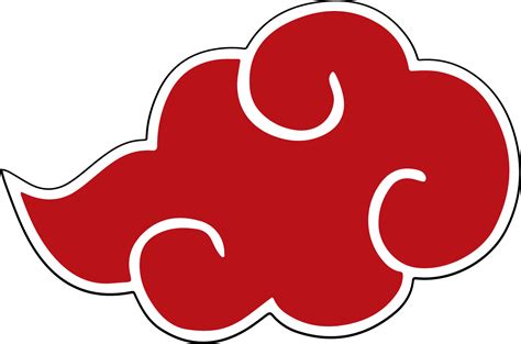 Naruto Shippuden Akatsuki Red And White Cloud Vinyl Sticker