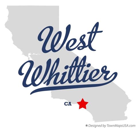 Map of West Whittier, CA, California