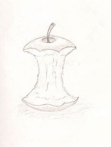 Apple Core Drawing at PaintingValley.com | Explore collection of Apple ...