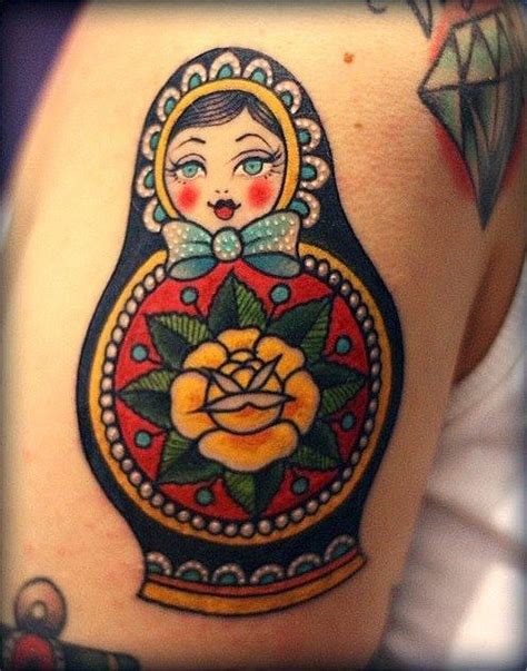 Traditional Matryoshka Tattoo Design | Tátus | Tatuaje de matrioskas, Tatuajes en la muñeca y ...