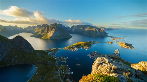 Lofoten Islands Norway Panorama Of Reinebringen One Of The Highest ...