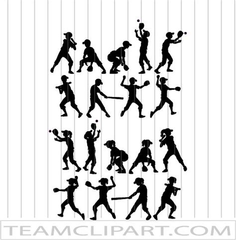 Baseball Silhouette | Easy to Edit Vector Images | EPS JPG and PNG