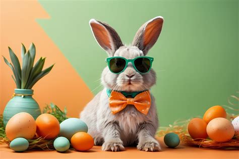 Easter Bunny With Sunglasses Free Stock Photo - Public Domain Pictures