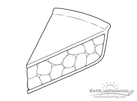 How to Draw a Pie Slice Step by Step - EasyLineDrawing