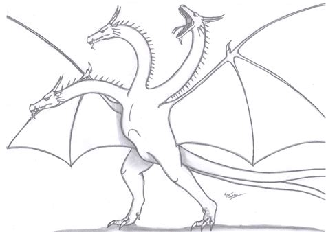 King Ghidorah Drawing at GetDrawings | Free download