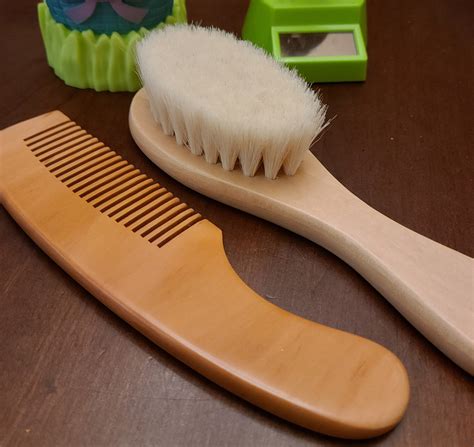 Natural Wood Comb and Brush Set, Blank Brush and Comb, Engravable Brush and Comb, Personalized ...