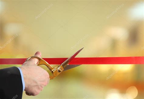 Grand opening, cutting red ribbon — Stock Photo © belchonock #61522783