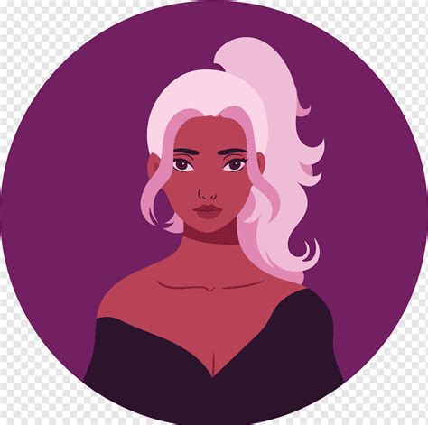 Templat avatar potret wanita karakter kartun sketsa elegan, png | PNGWing