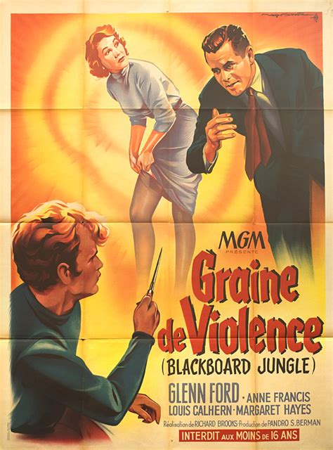 Blackboard Jungle Original 1955 French Grande Movie Poster - Posteritati Movie Poster Gallery