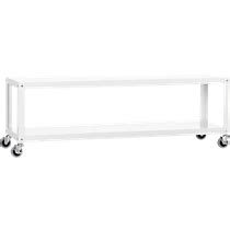 go-cart white rolling 2-shelf table-media console Tv Stand And Coffee Table, Unique Coffee Table ...