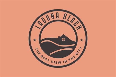 Premium Vector | Real estate logo beach property badge