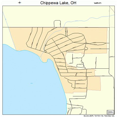 Chippewa Lake Ohio Street Map 3914282