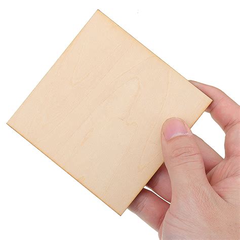 New 5Pcs 10x10cm DIY Wood Building Model Materials Wood Strips Handmade Planks Sheet Wooden ...