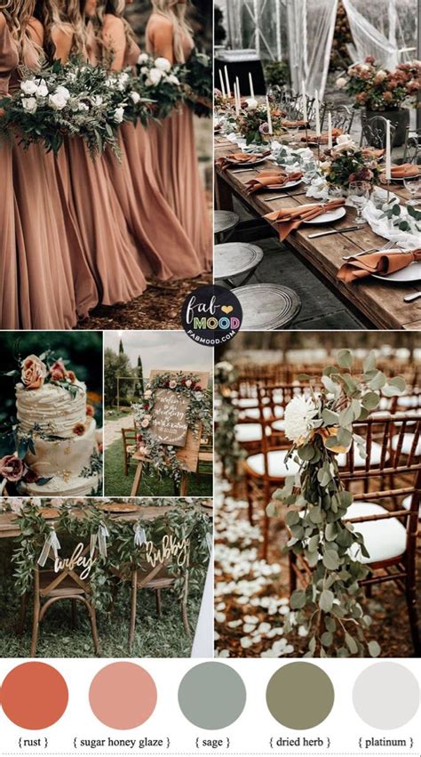 Rust color combinations for autumn wedding | Rustic wedding colors, Sage wedding colors, Winter ...