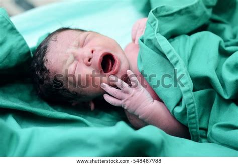 Baby Crying After Birth Labor Room Stock Photo (Edit Now) 548487988