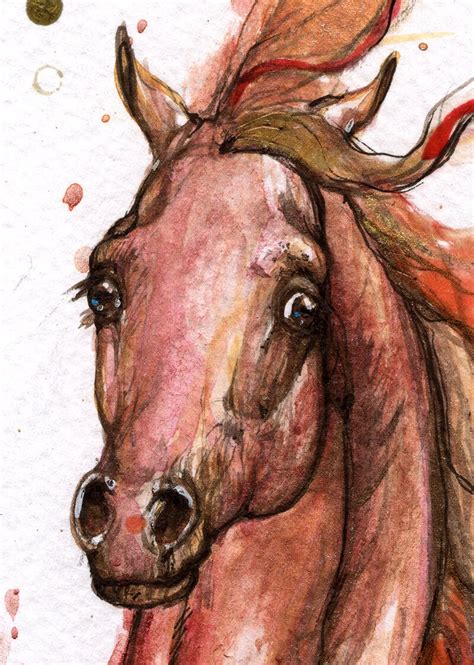 Arabian Horse Original Watercolor Painting - Etsy