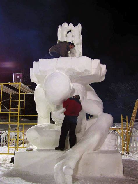 Facilities Management employees moonlight as snow sculptors