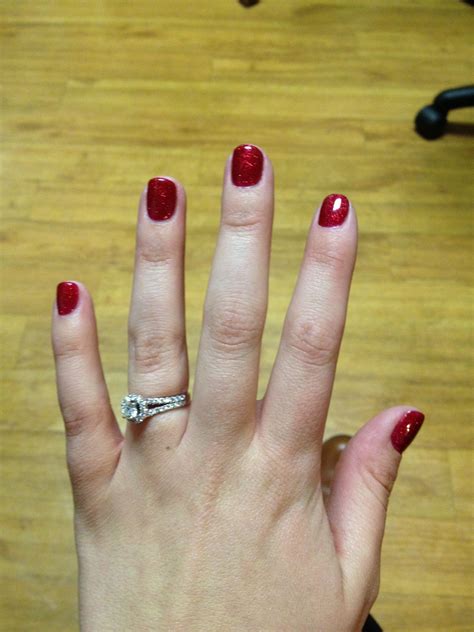New Holiday Red Shellac by our nail technician Daphne! #shellac # ...