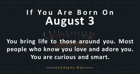 August 3 Zodiac is Leo, Birthdays and Horoscope - SunSigns.Net