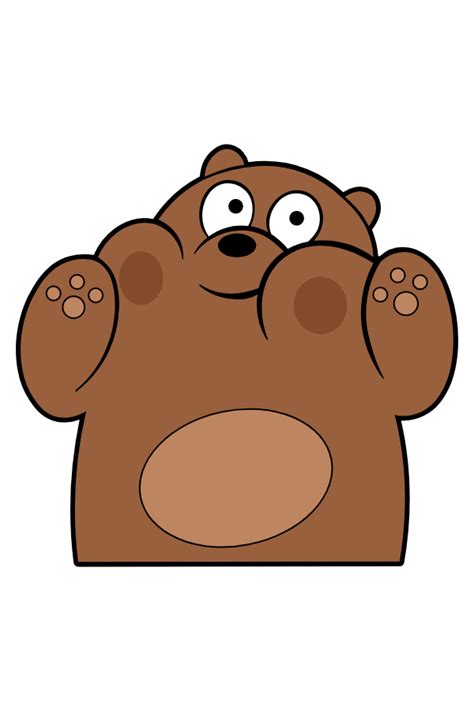 We Bare Bears Grizz Very Closely Sticker | We bare bears wallpapers, We ...