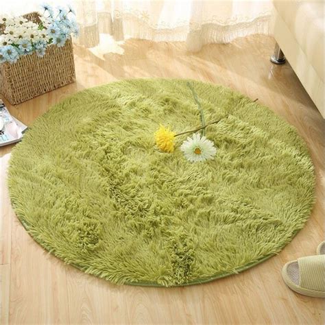 Fluffy Round Rug Carpets for Living Room Decor Faux Fur Rugs Kids Room Long Plush Rugs for ...