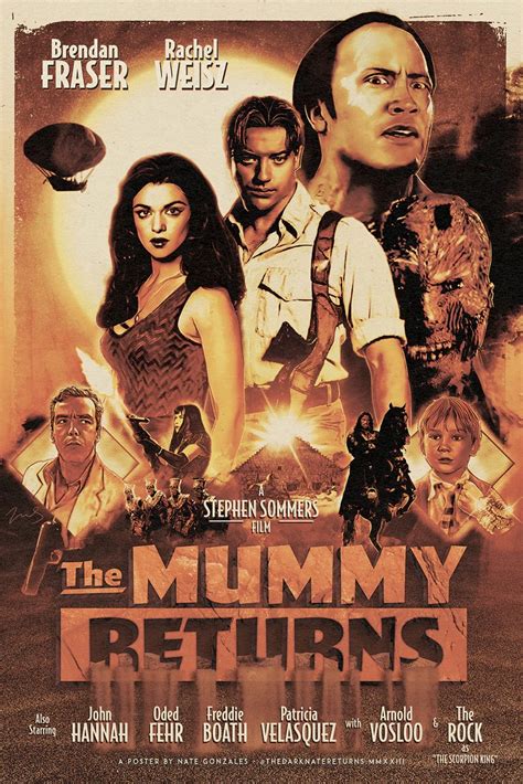 THE MUMMY and THE MUMMY RETURNS Poster Art Created by Artist Nate ...