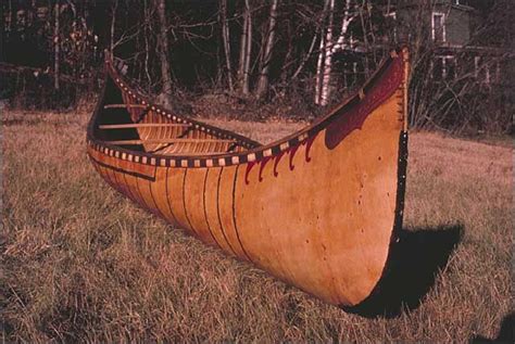 Made duck boat: Native american wood canoe