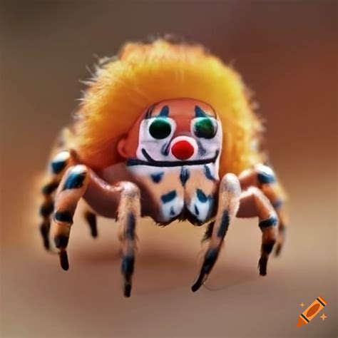 Spider with clown-like colors on Craiyon