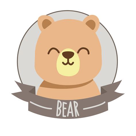 CUTE BEAR LOGO 10393932 Vector Art at Vecteezy