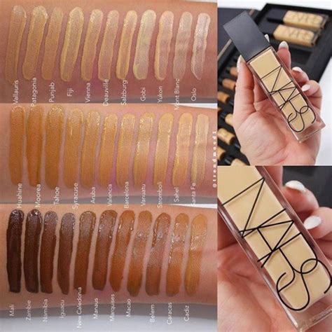 NARS: Natural Radiant Longwear Foundation | Foundation swatches, Foundation shades, Longwear ...