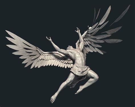 The Fallen Angel on Behance | Fallen angel art, Icarus tattoo, Angel sculpture