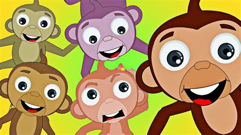 Five Little Monkeys Song | HooplaKidz Nursery Rhymes & Kids Songs | Five little monkeys song ...