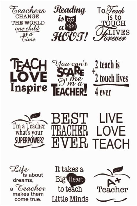 Teacher Appreciation Decals 12 Quotes 4 Personalized Names Jane | Short ...