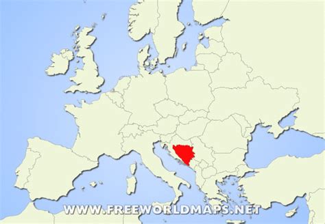 Where is Bosnia located on the World map?