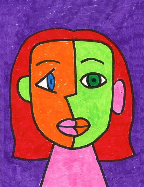 Cubism Face with Markers (Art Projects for Kids) | Kids art projects, Cubism art, Cubist drawing