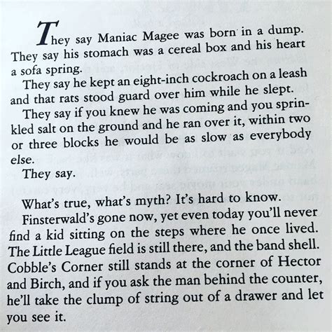 An excerpt from Maniac Magee | Reading resources, Maniac magee, Comprehension skill