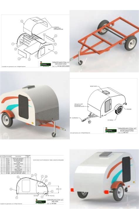 Motorcycle Teardrop Trailer Plans (Detailed Downloadable) | Diy teardrop trailer, Trailer plans ...