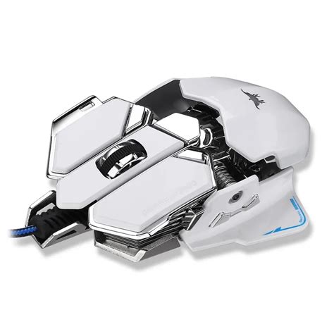 4800 DPI Aluminum Base Game Mouse,10 Buttons,Professional Programmable USB Wired Gaming Mice for ...