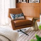 Lucas Leather Swivel Chair | West Elm