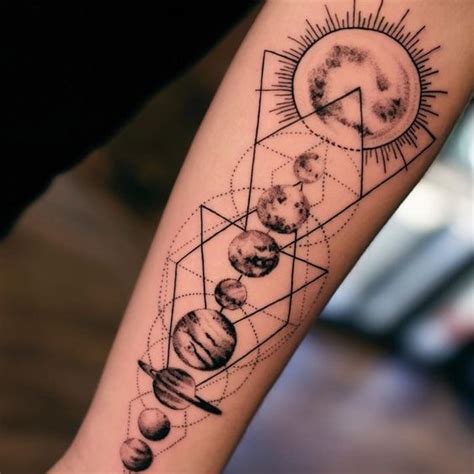 Solar System Tattoo Compass Tattoo Ash Tattoos Gray T - vrogue.co