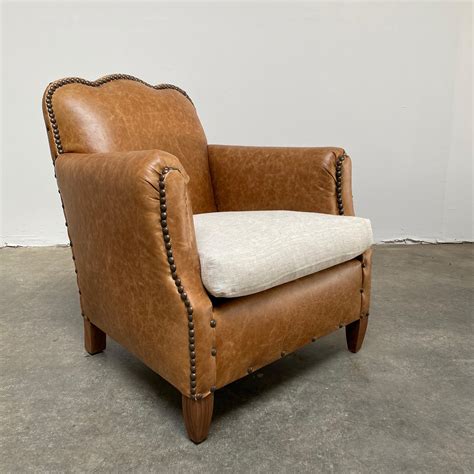 Antique Reproduction French Leather Club Chair For Sale at 1stDibs | antique club chairs for ...