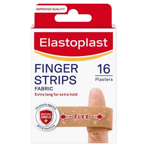 Elastoplast Extra Flexible Fabric Finger Plasters 16 per pack from Ocado