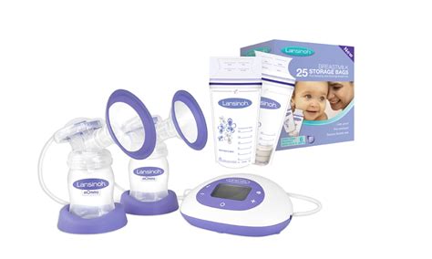 Lansinoh® 2-in-1 Double Electric Breast Pump & Lansinoh® Breastmilk Storage Bags · MedPharm ...